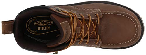 KEEN Cincinnati 6" Composite Toe Waterproof Wedge Boots, Belgian/Sandshell, 9.5