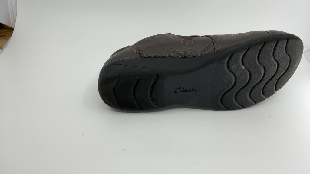 Clarks Women's Cheyn Madi Loafer, Dark Brown Tumbled Leather, 9.5 W US