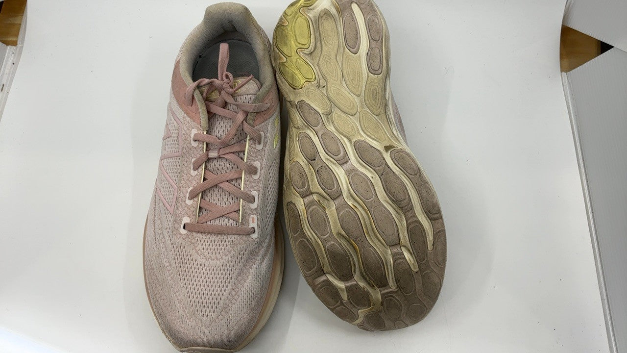 New Balance W1080V13 Women's Running Shoe 12 X-Wide Pink Granite/Limelight