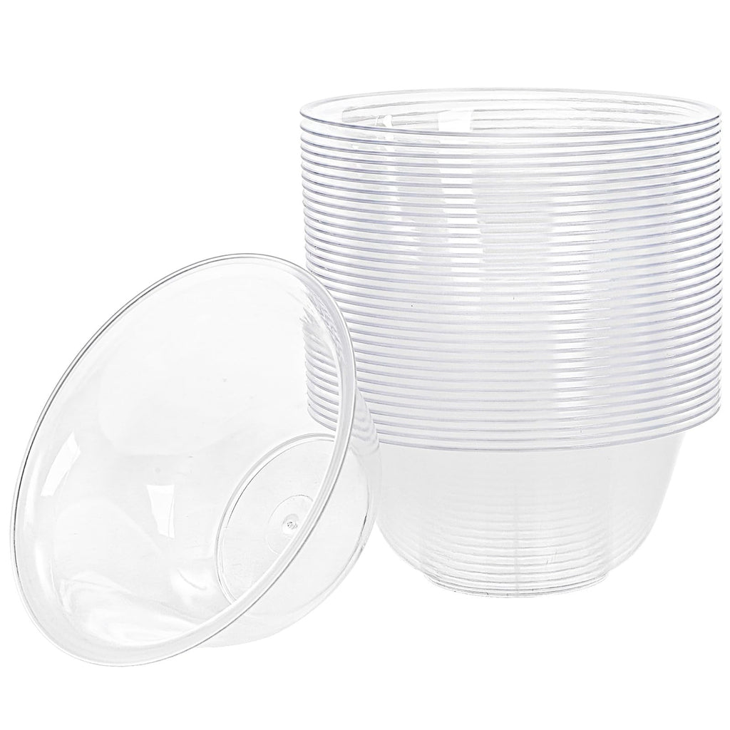 6OZ Clear Plastic Bowls - 200 Count Disposable for Desserts & Salads