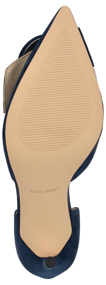 Nine West Women's Frolly Pump, Navy Suede 400, 8.5