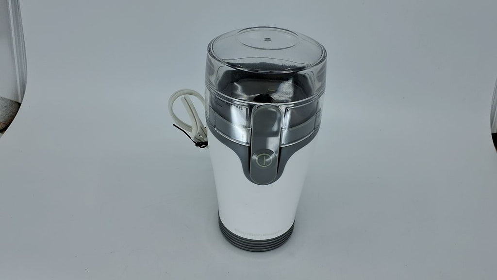 Electric Coffee Grinder for Beans & Spices, 12 Cups, White, Stainless Steel