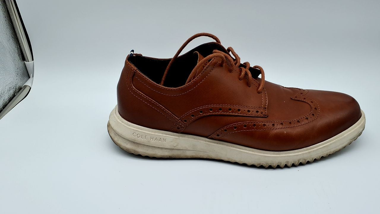 Cole Haan Men's Grand+ Dress Wing Tip Oxford Dark Brown 9 Medium