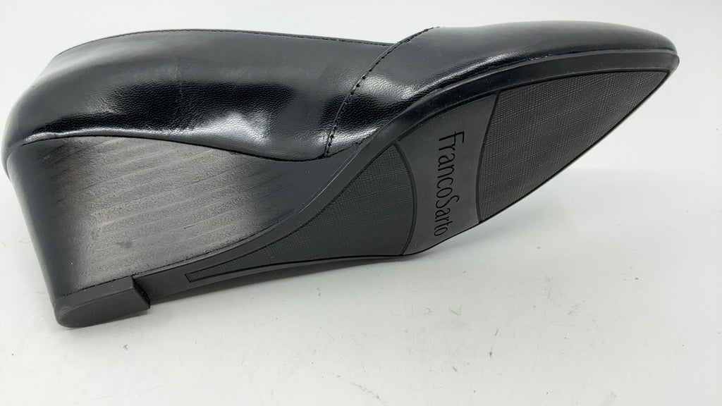 Franco Sarto Womens Frankie Pump Black Leather 6 W