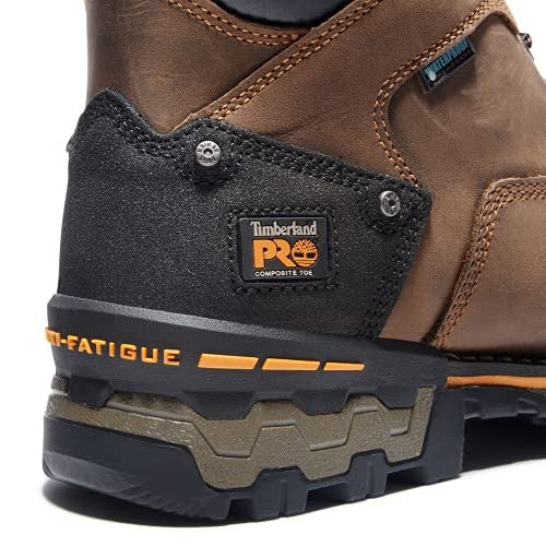 Timberland PRO Men's 6in Waterproof Work Boot, Composite Toe, Brown, 12W