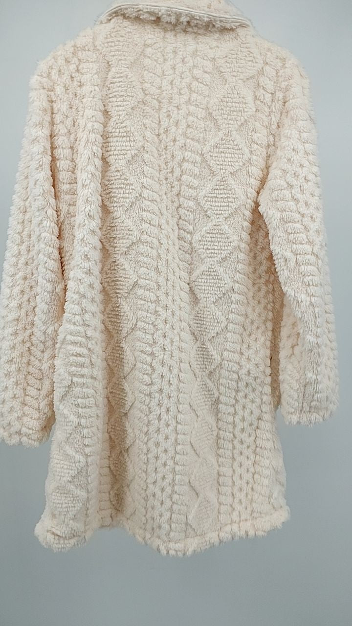 Fleece Double-Breasted Longline Coat