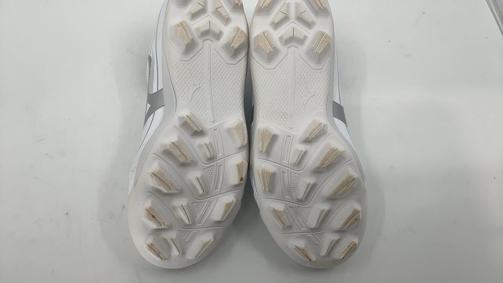 Cushionrevo Finch Jr. Girls Softball Cleat, White-Silver, Size 3 Big Kid