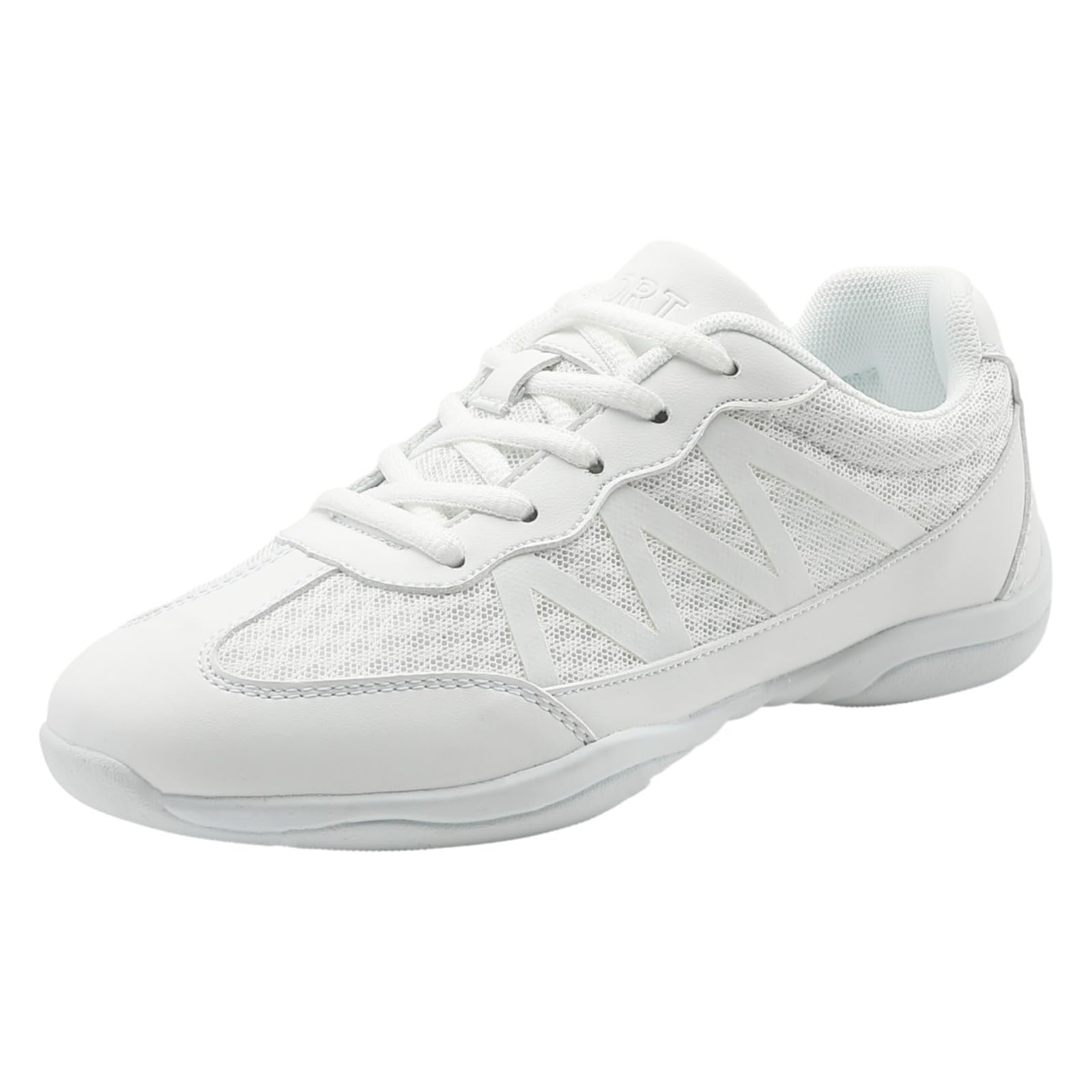 Girls Size 9 Cheer Shoes White Microfiber Breathable Dance Sneakers