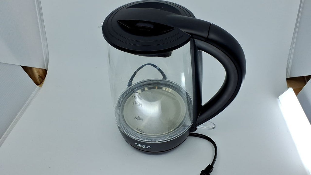 BELLA 1.7L Electric Kettle, Black, Cordless, Boil 7 Cups in 6-7 Min