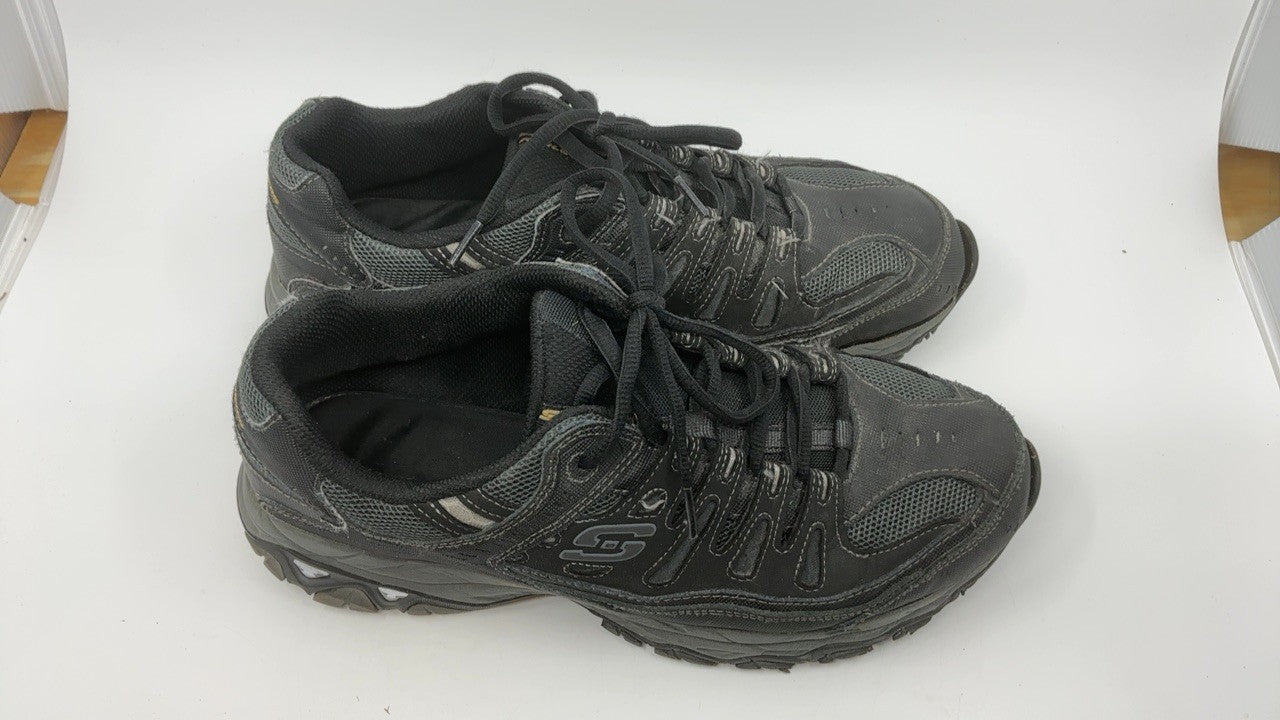 Skechers Mens Afterburn M. Fit Fashion-sneakers, Black/Charcoal, 10 US