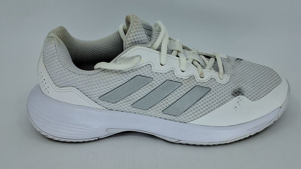 adidas Women's GameCourt 2 Sneaker, White/Silver Metallic/White, 6.5
