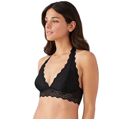 Women's Night Eyelet Halter Bralette, Large by b.tempt'd