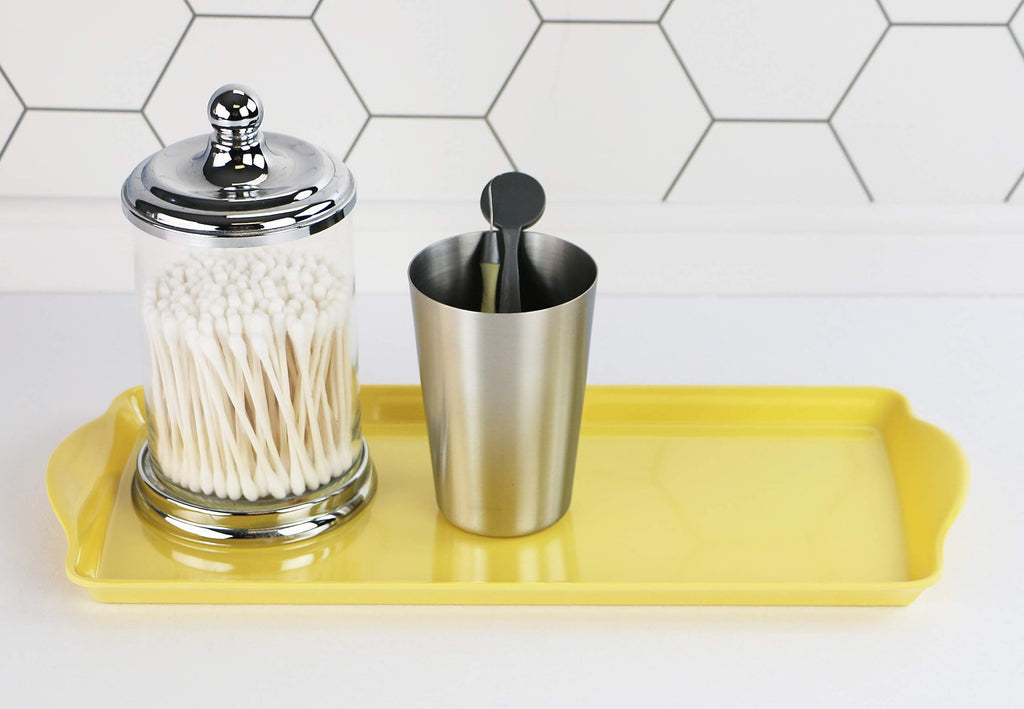 Lemon Melamine Tidbit Tray, 14.75"L x 6.5"W, Food Safe & Dishwasher Safe