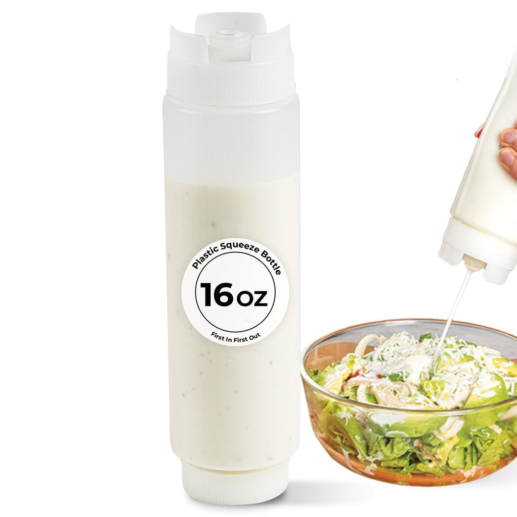 16oz Inverted Squeeze Bottle - Clear - Perfect for Condiments