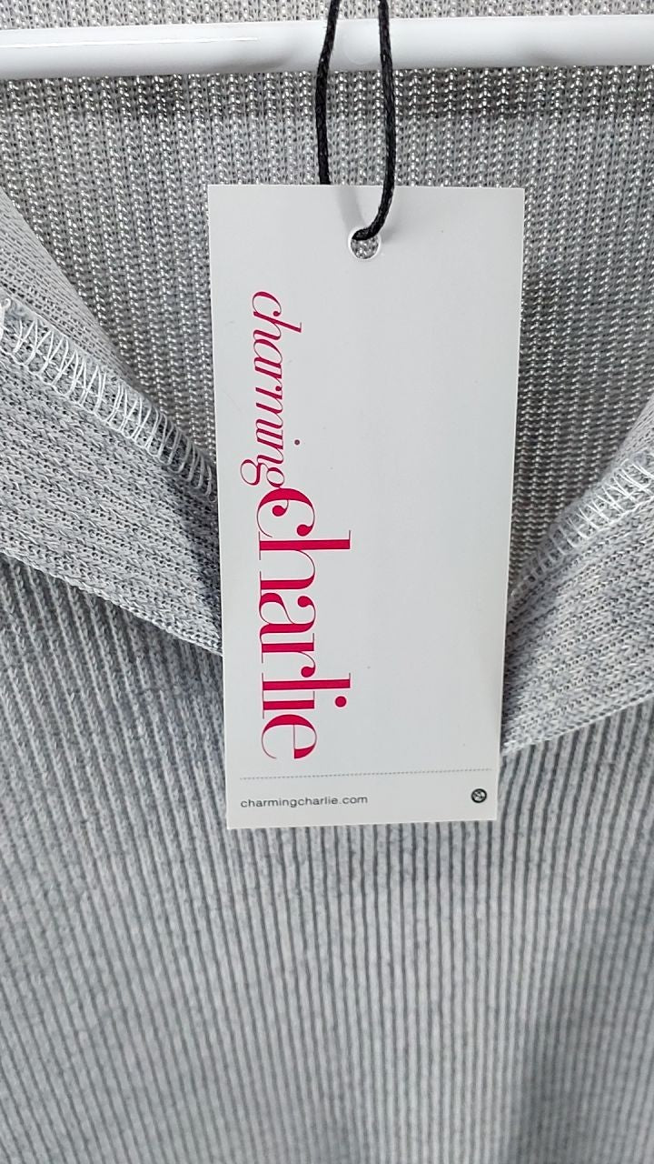 Full Size Johnny Collar Dropped Shoulder Sweater Plus Size