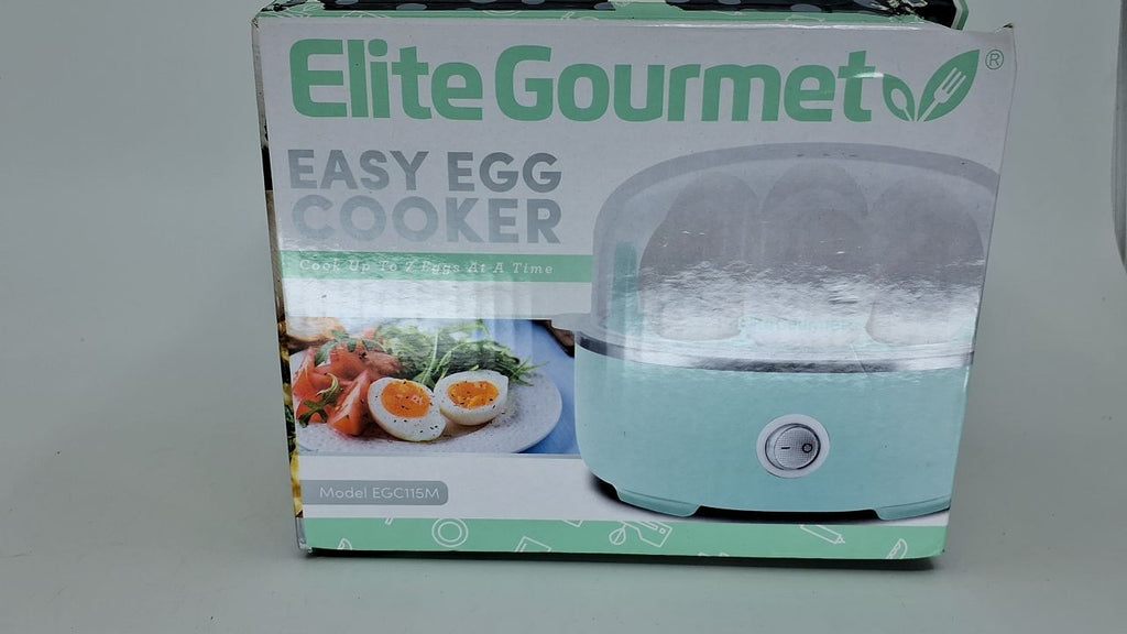 Elite Gourmet 7-Egg Electric Egg Cooker Retro Mint w/ Auto Shut-Off