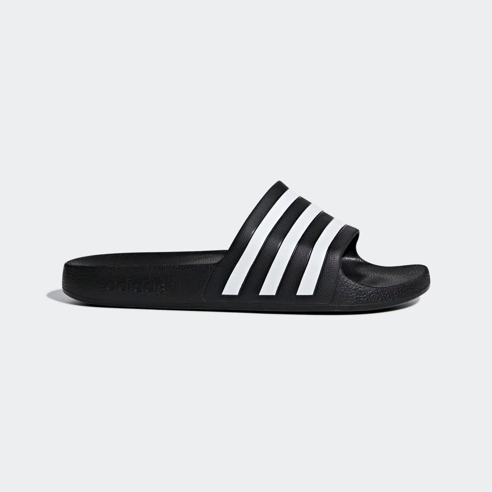 adidas unisex-adult Adilette Aqua Slides Black/White/Black 8
