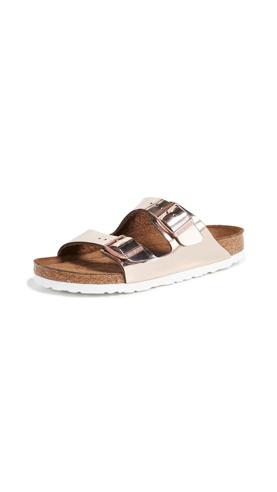 Birkenstock Women's Arizona Soft Footbed Sandals, Metallic Copper, 11 Medium US