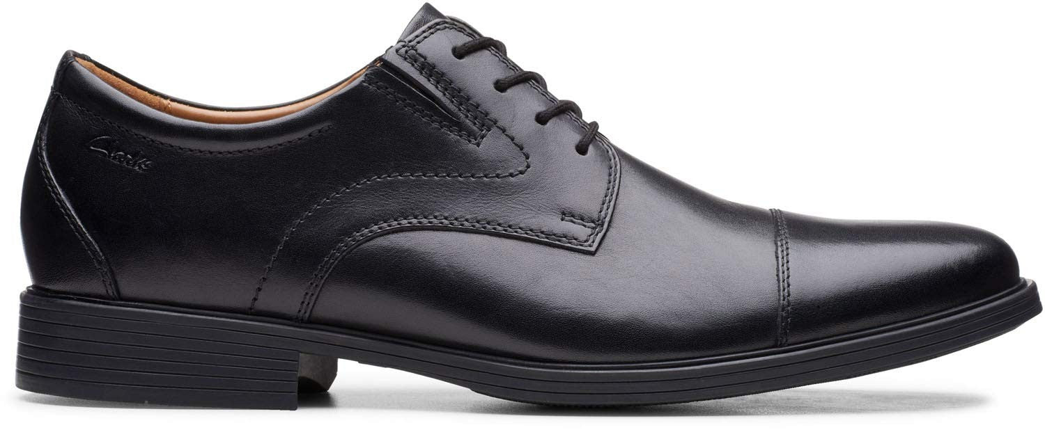 Clarks Men's Whiddon Cap Oxford, Black Leather, 9