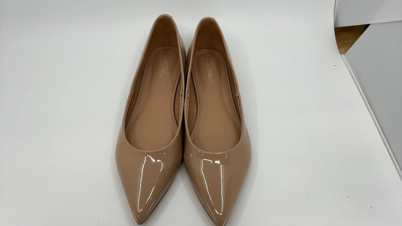 Calvin Klein Women's Kamryn Flat, Light Pink Patent 680, 10