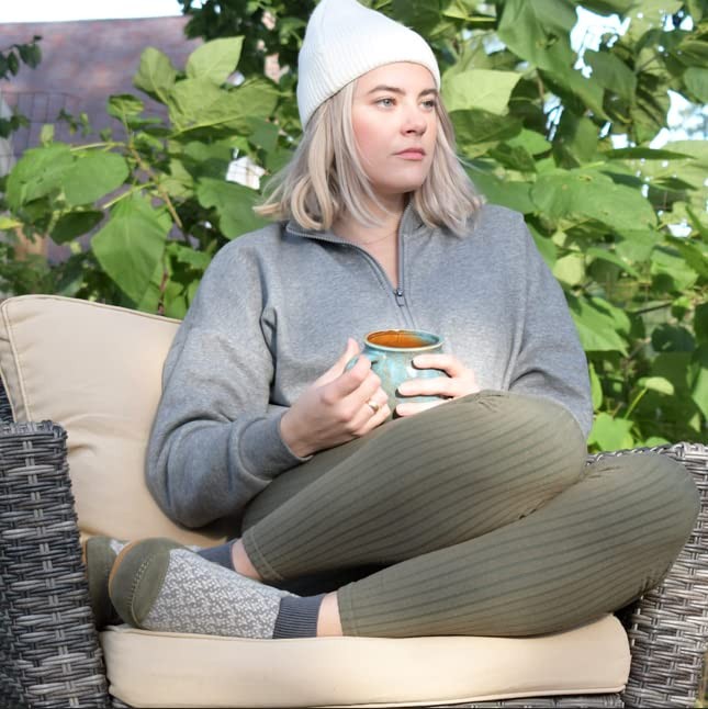 Acorn Unisex Polar Pair Ankle Fleece Slipper Sock, Garnet, 5.5-7 US Women