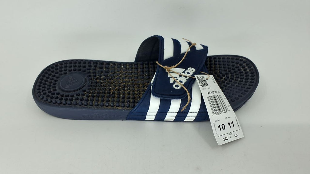 adidas Dark Blue Adissage Slides Sandal, 11 Women/10 Men