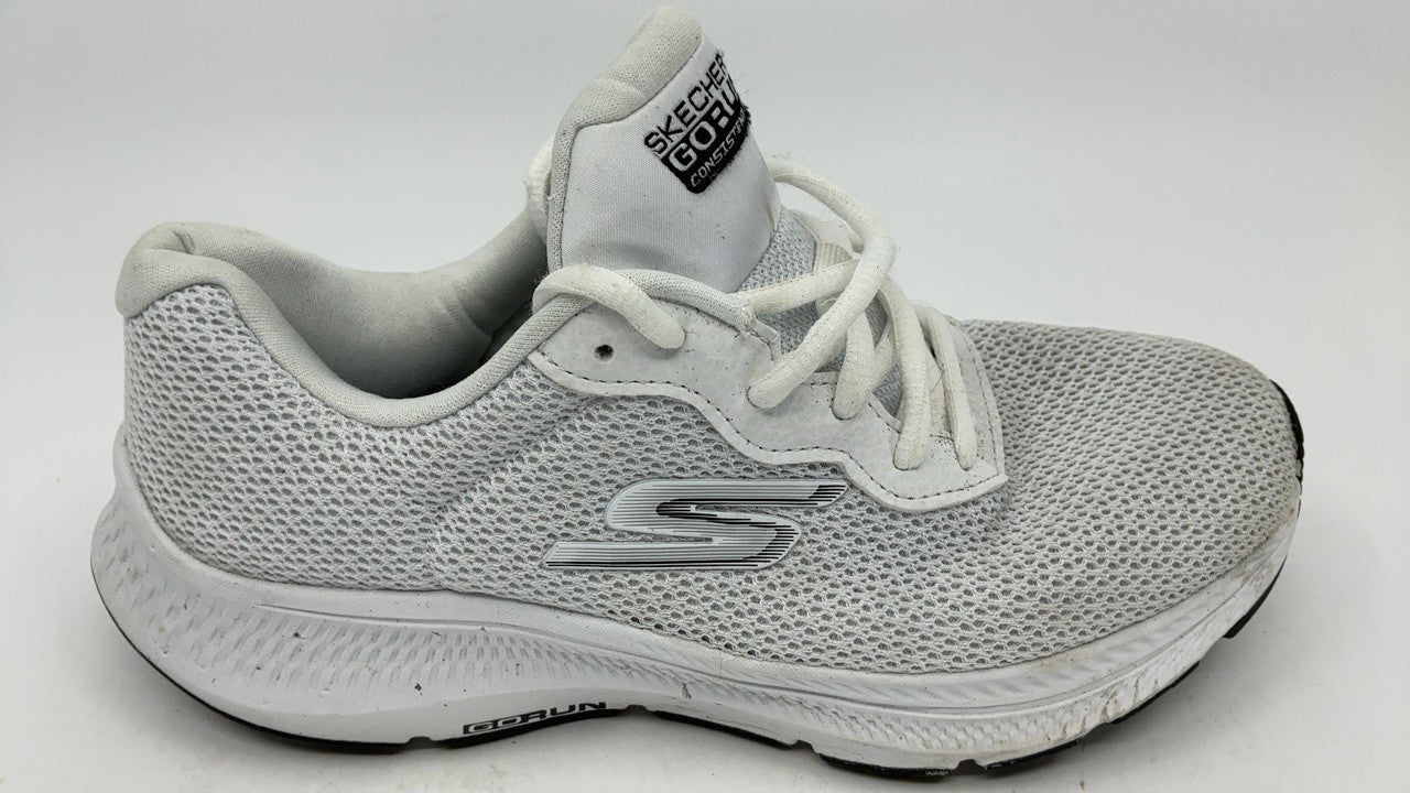 Skechers Women's Go Run Consistent 2.0 Engaged Sneaker, White/Black, 6