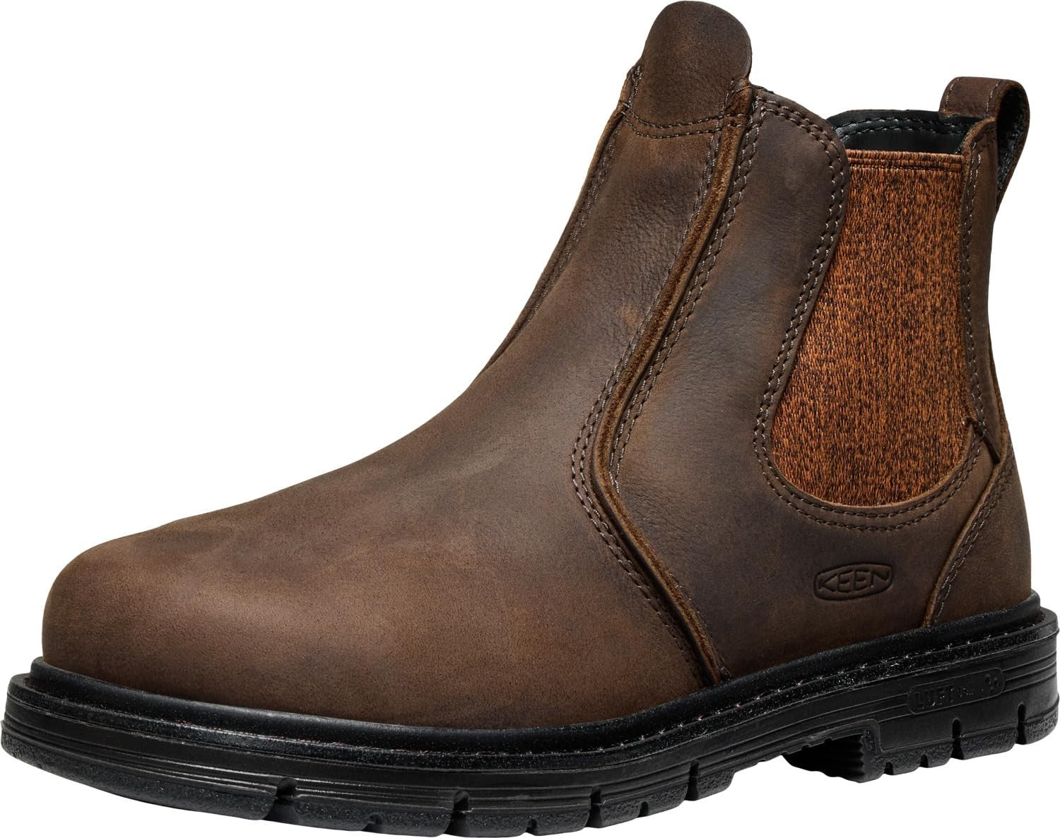 KEEN Women's San Jose Chelsea Alloy Toe Work Boots 5W Cascade Brown/Black