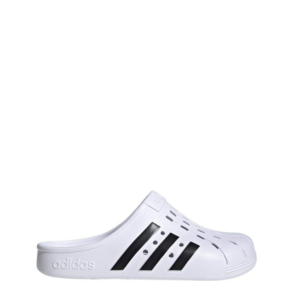 adidas Adilette Clog Slide, Footwear White/Core Black, Men's 11