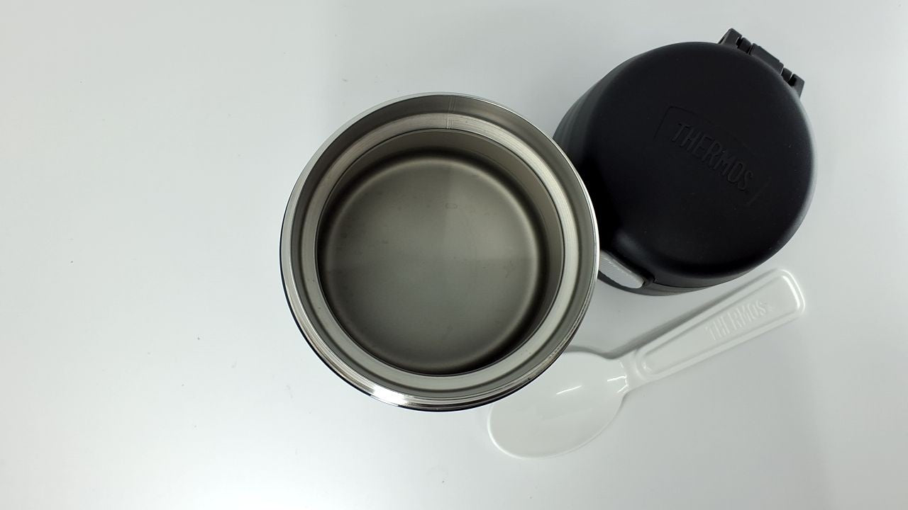 Insulated Food Jar 10oz, Thermos FUNtainer, Black, Spoon Included