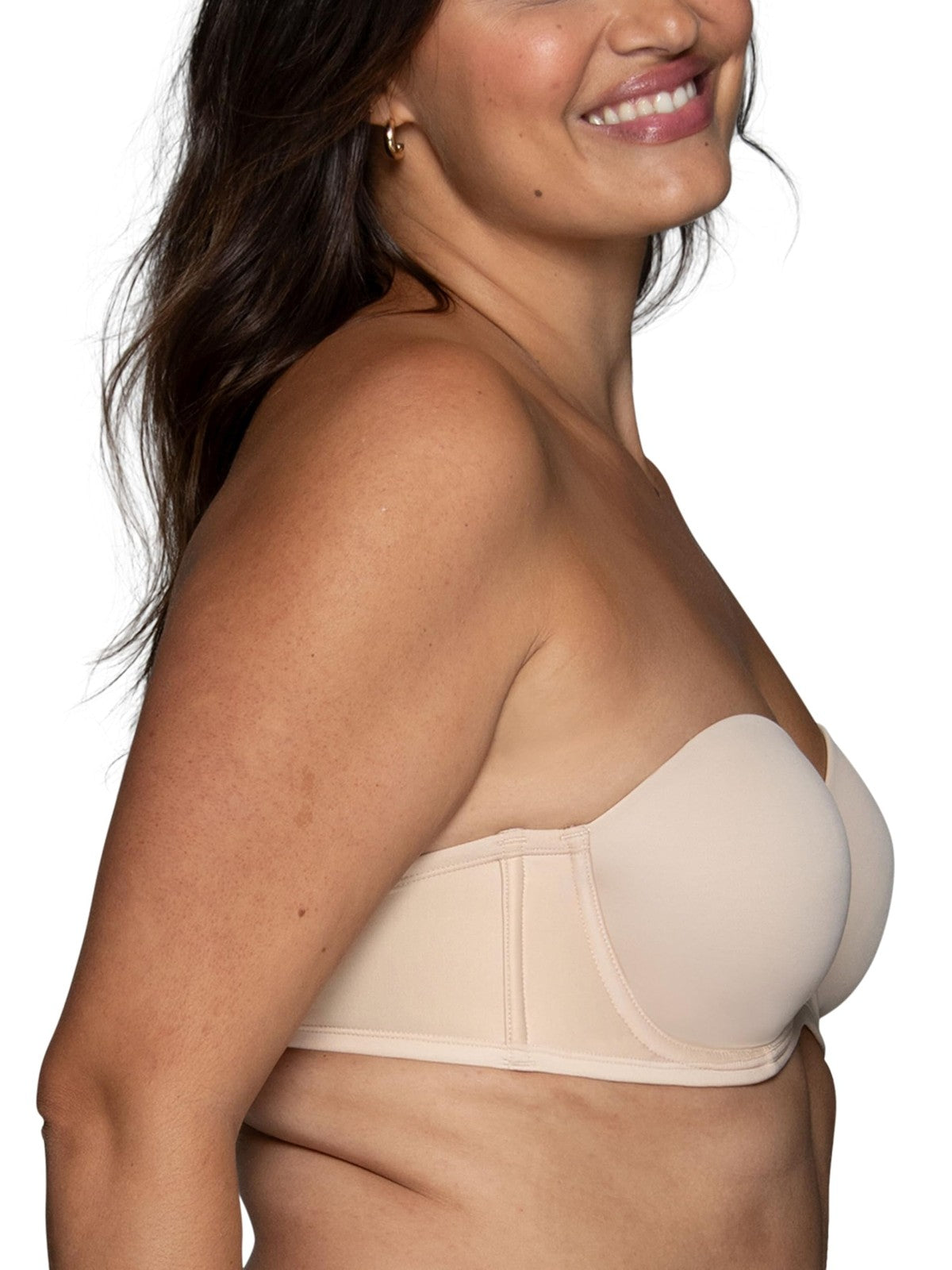 Beauty Back Smoothing Strapless Bra 38D Rose Beige by Vanity Fair