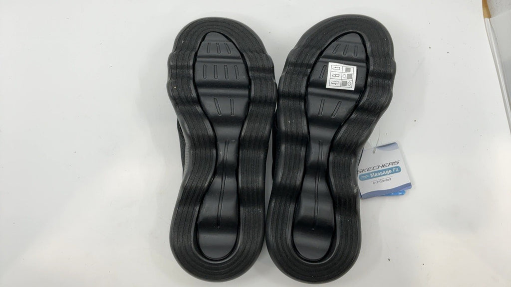 Skechers Women's On-The-Go Massage Fit Sandal - Dawn, Black/Black, 7.5