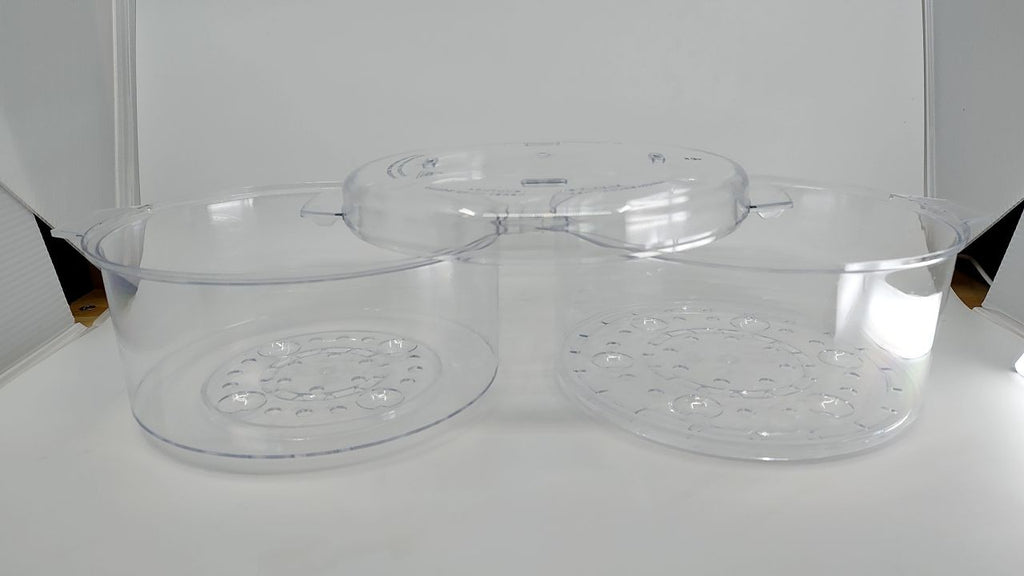 2-Tier Electric Food Steamer, 5 Qt, Auto Shutoff, Stainless Steel, Silver