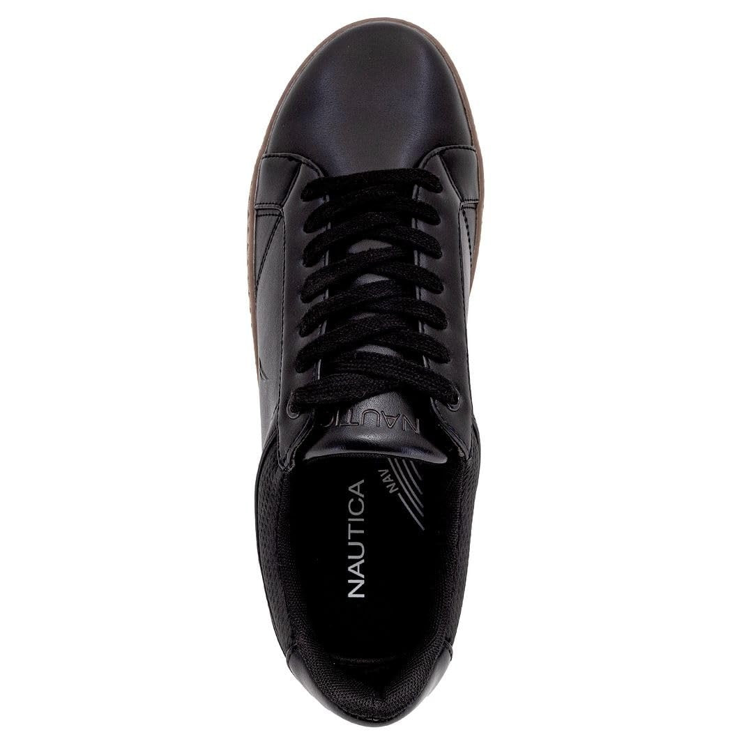 Nautica Men's Lace-Up Fashion Sneakers Black-Turvo Size 10