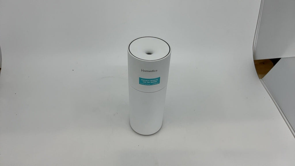 Homedics Ultrasonic Humidifier, 10-Hour Runtime, White, Travel Size