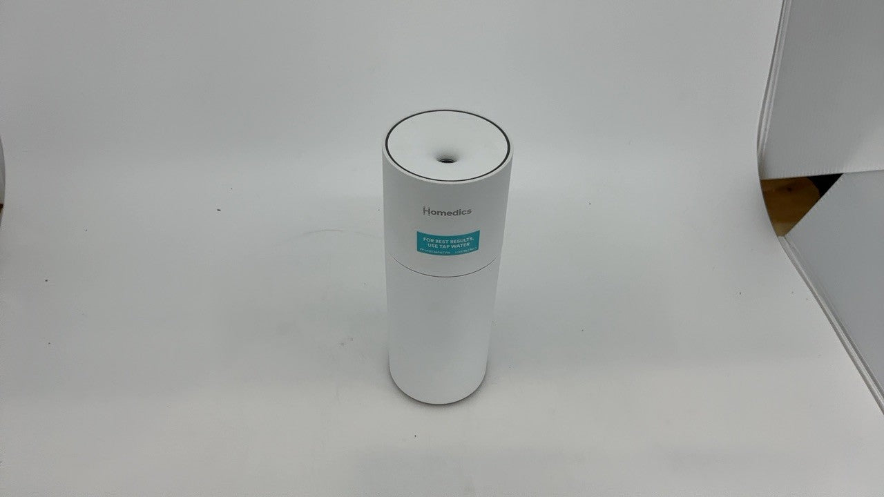 Homedics Ultrasonic Humidifier, 10-Hour Runtime, White, Travel Size