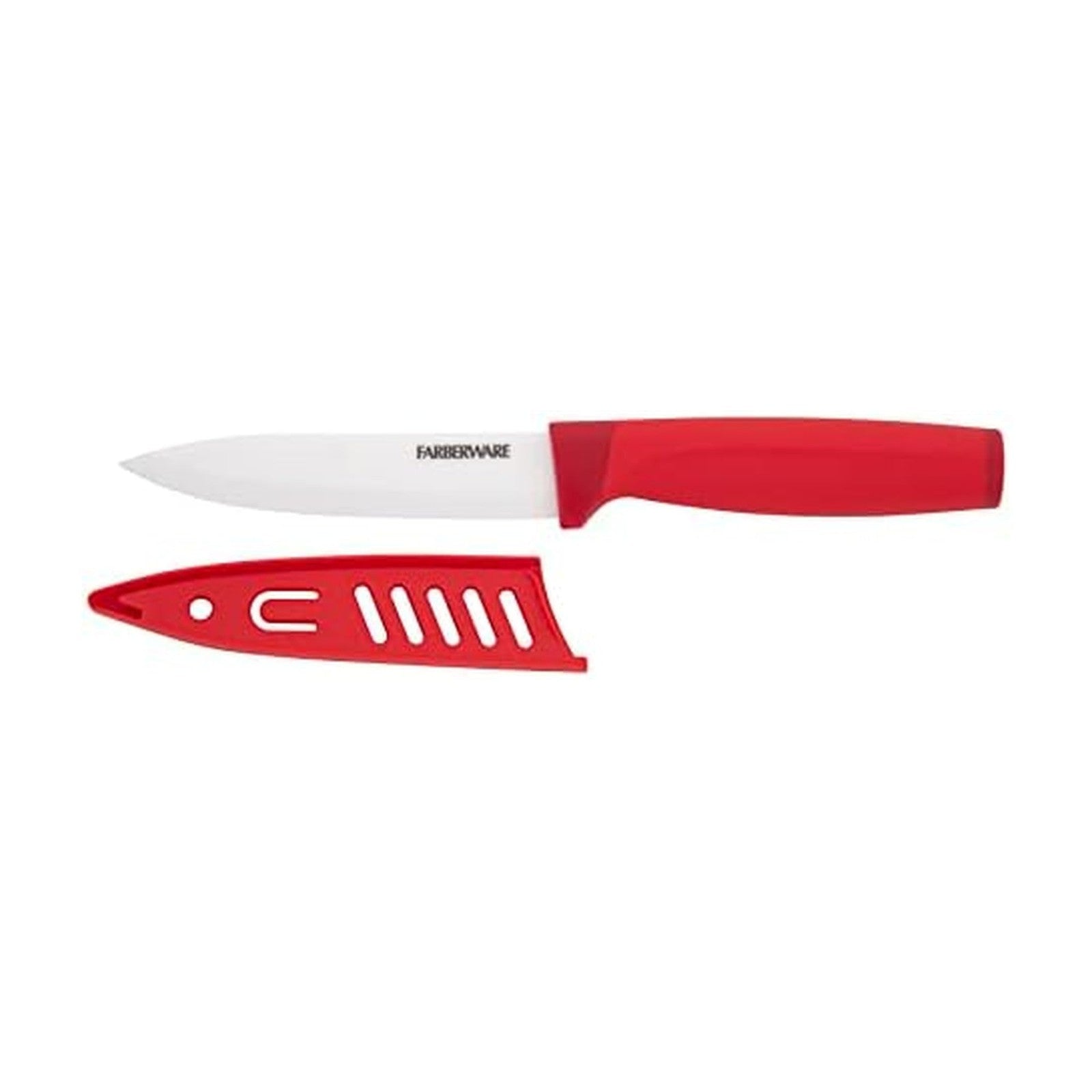 Farberware Ceramic 5-inch Utility Knife with Custom-Fit Blade Cover