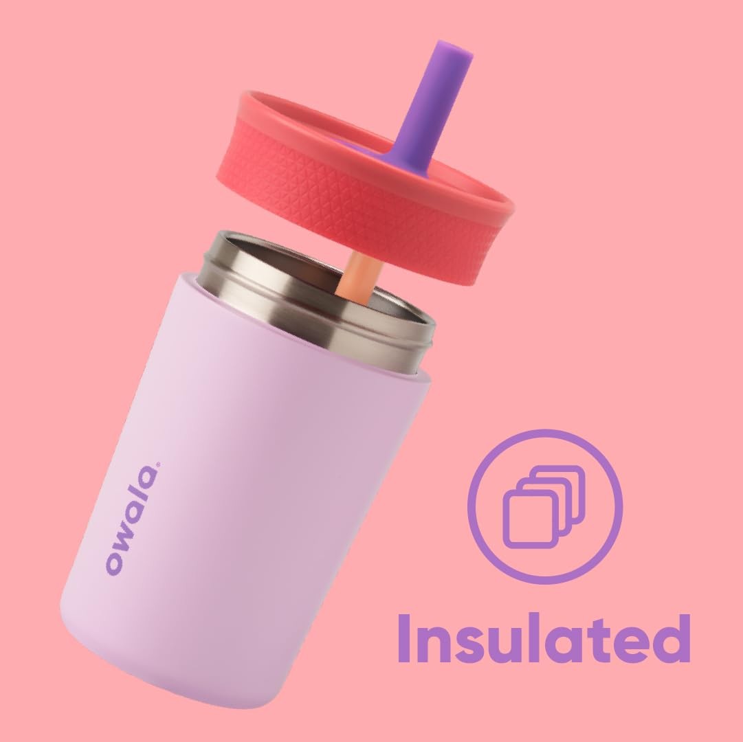 Owala Kids 12 Oz Insulated Tumbler Navy & Blue w/ Straw - Dishwasher Safe