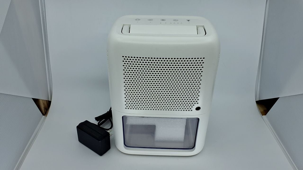 Compact 60 Oz Dehumidifier, Quiet Operation, Timer & Color Changing Light