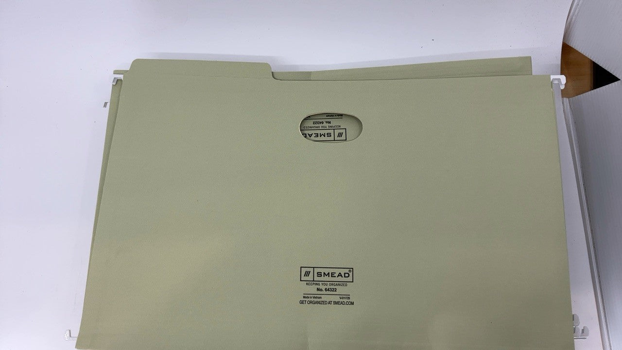 FasTab Hanging Pockets, Legal Size, Moss, 9 Count, 3-1/2" Expansion