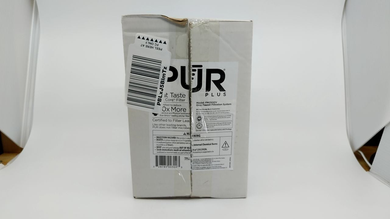 PUR Plus Faucet Filter, Lead Reduction, Easy Install, Grey, Model FM2500V