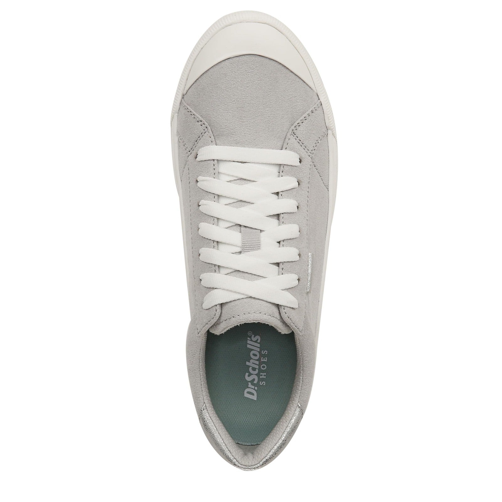 Dr. Scholl's Womens Time Off Platform Sneakers 8 M Vapor Grey Microfiber