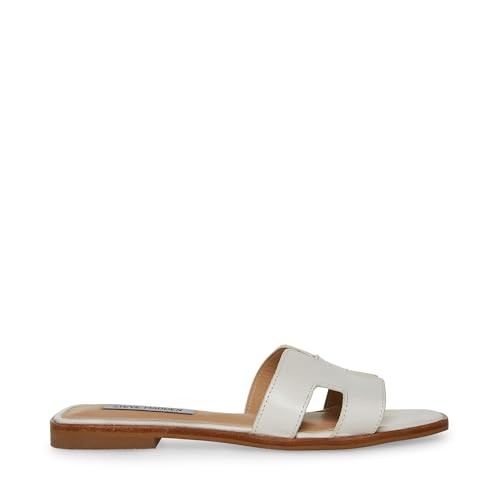 Steve Madden Women's Hadyn Sandal, White Leather, 7
