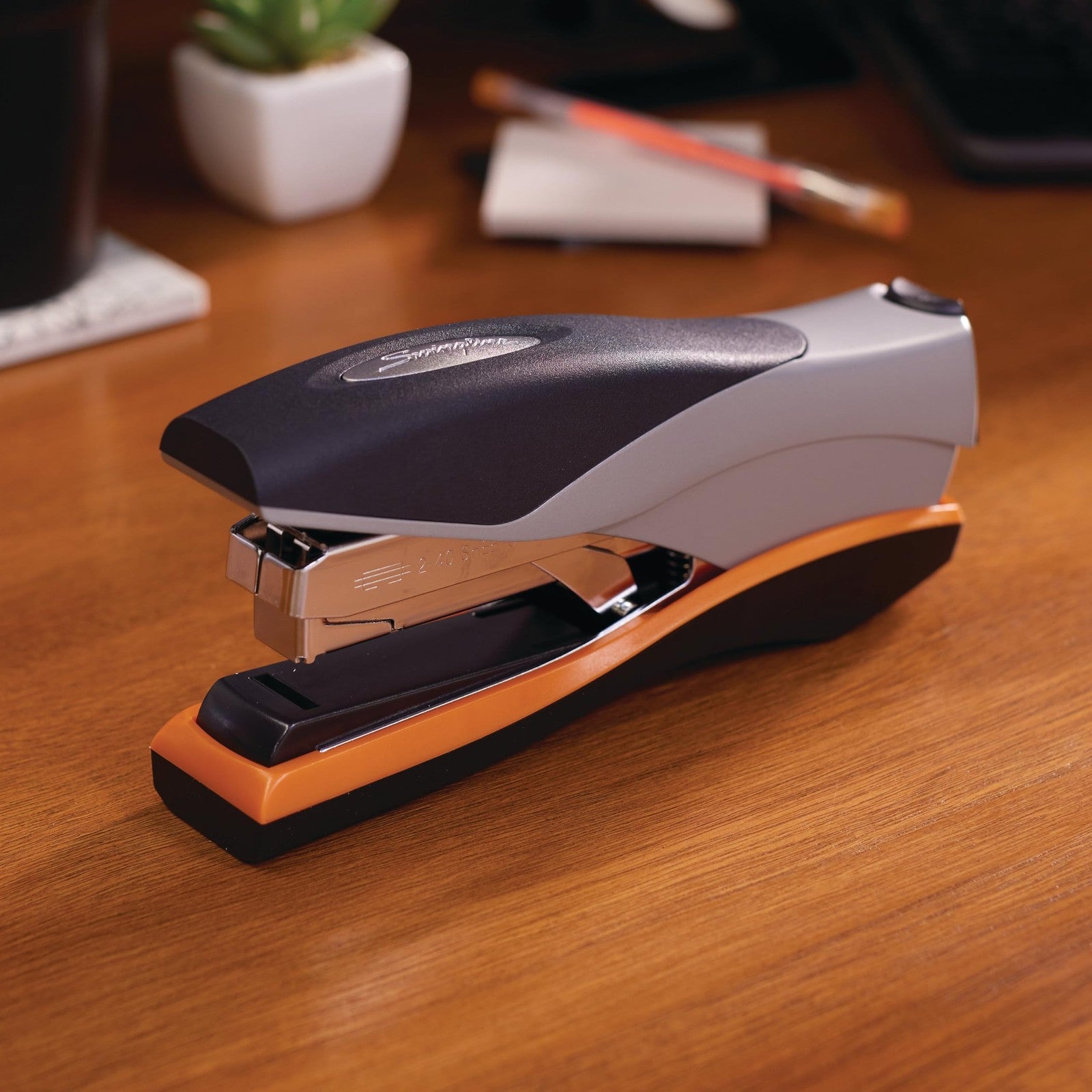 Optima 40 Stapler by Swingline, 40 Sheet Capacity, Ergonomic Grip, Orange