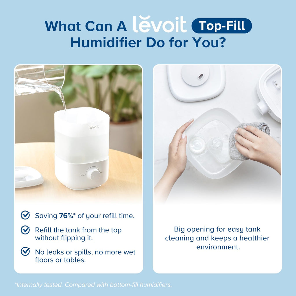 LEVOIT 2.5L Humidifier, Quiet Operation, BPA-Free, Perfect for Baby Nursery