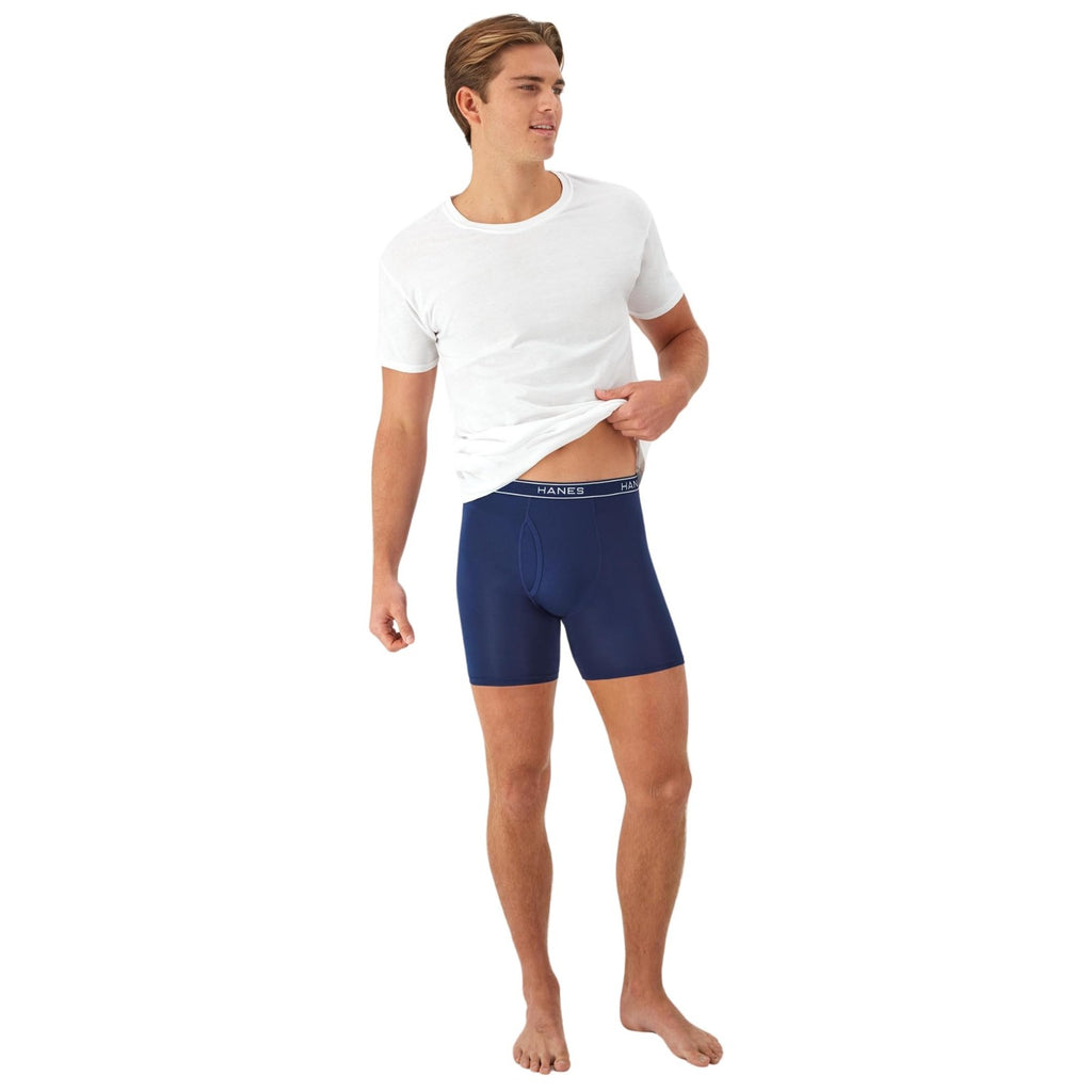 Hanes Men's Stretch Boxer Briefs, 6-Pack, Moisture-Wicking, Assorted Colors