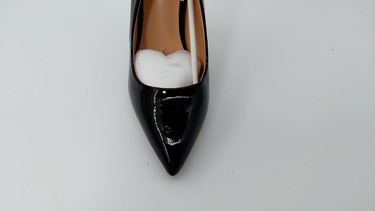 COLETER Black Stiletto Heels 4.72in Pointed Toe Pumps Size 8