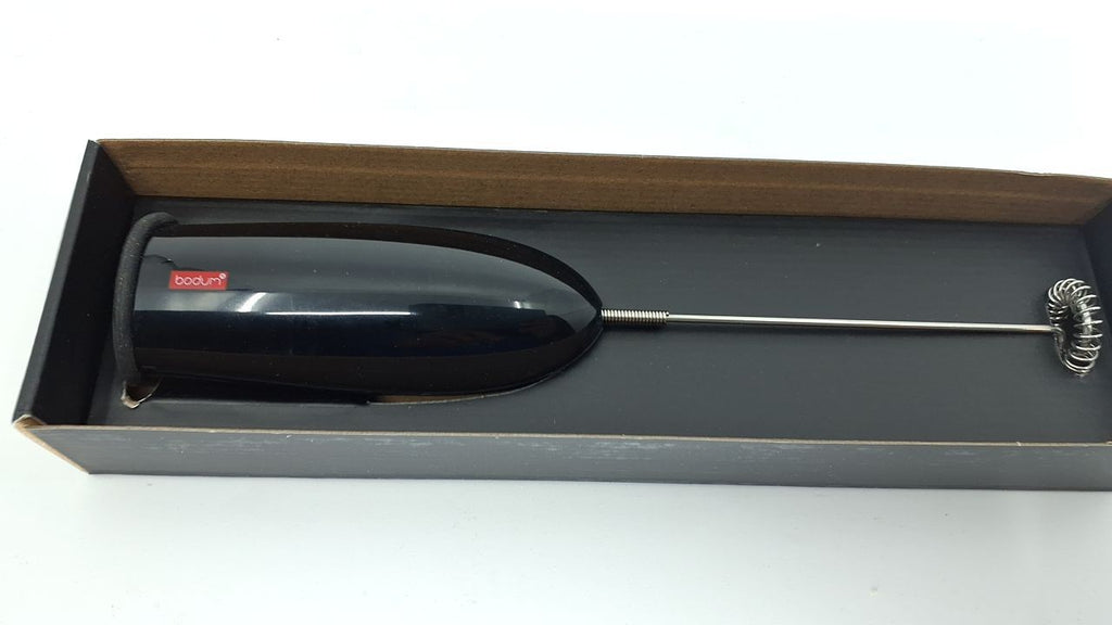 Bodum Schiuma Milk Frother, Black Plastic, for Coffee & Hot Chocolate