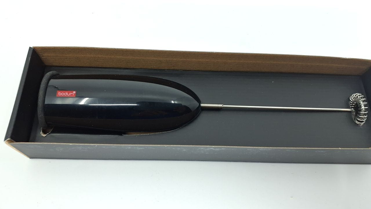 Bodum Schiuma Milk Frother, Black Plastic, for Coffee & Hot Chocolate