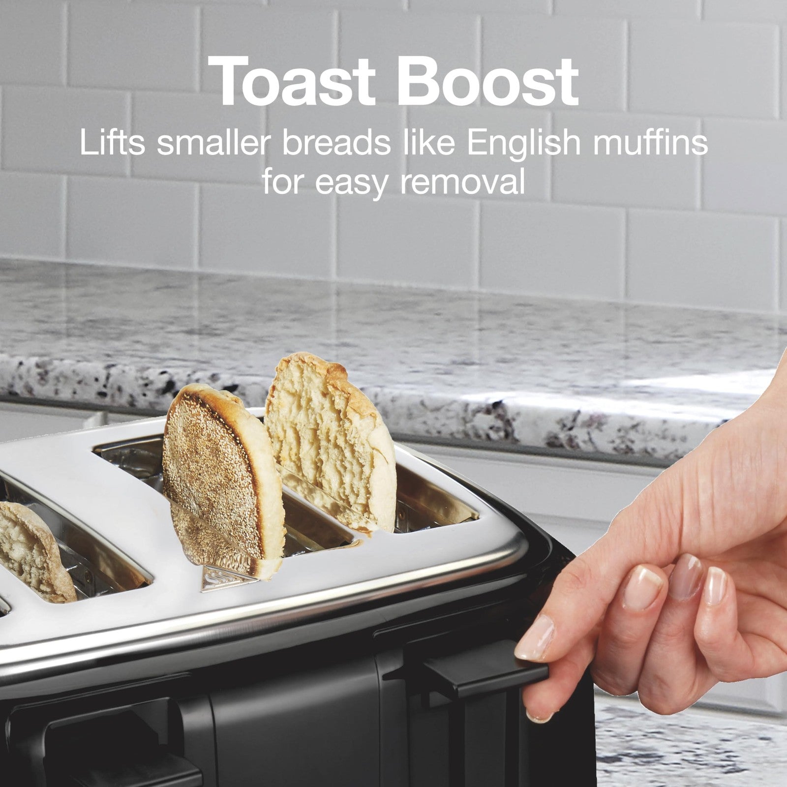 Proctor Silex 4 Slice Toaster, Extra Wide Slots & Variable Browning Control
